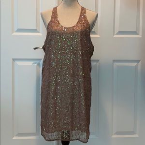 LaRok sequined mini tank dress or long top